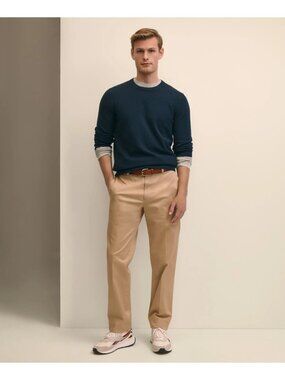 Brooks Brothers Mens 346 Regular Fit Cotton Advantage Chino Clark Pants Size 35